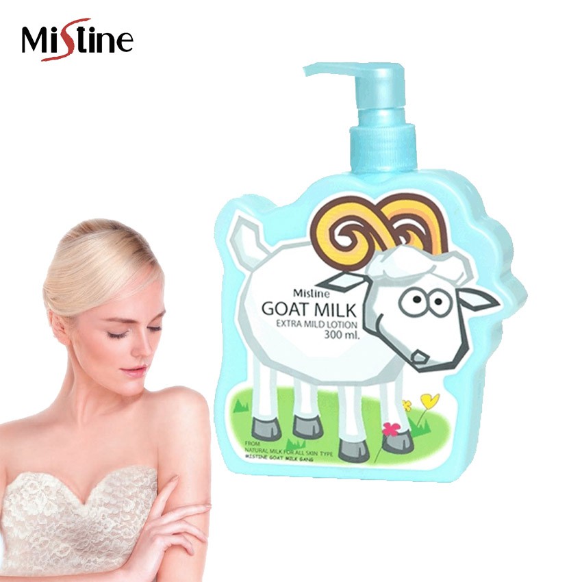 (1 แถม 1) Mistine Goat Milk Extra Mild Lotion มิสทิน โกท มิ้ลค์ เอ็กซ์ตร้า มายด์ โลชั่น 300+300ml