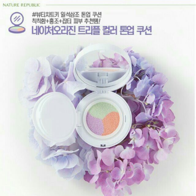 Nature Republic Nature Origin Triple Color Tone up Cushion.