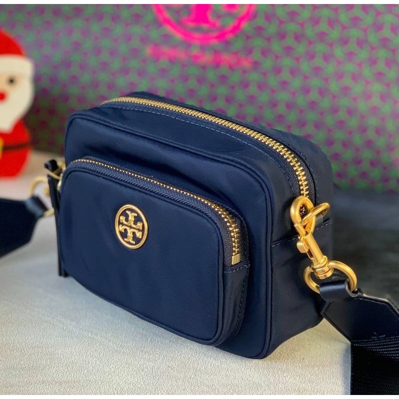 ? (สด-ผ่อน) กระเป๋า สีกรม ผ้าไนลอน SHOP 73533 Tory burch piper mini bag |  Shopee Thailand