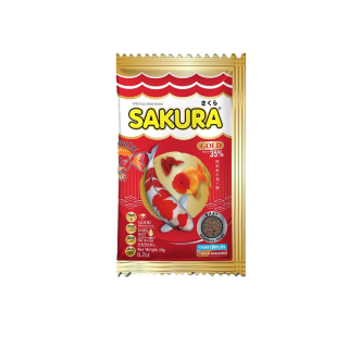 Sakura Gold 20g เม็ด B ซากุระ โกลด์ อาหารปลา อาหารปลาทอง อาหารปลาซากุระ อาหารปลาคาร์ฟ ปลาสวยงาม ลูกปลา