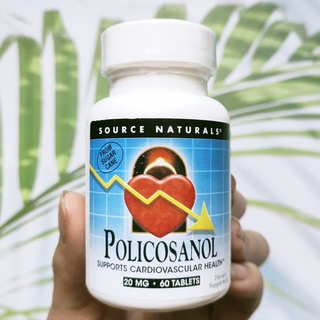 สารสกัดโพลิโคซานอล Policosanol 20 mg 60 Tablets (Source naturals®)