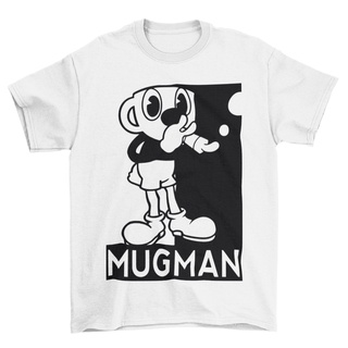 คอตต้อนคอกลมเสื้อยืด เสื้อคู่ Unisex รุ่น Mugman Edition T-Shirt สวยใส่สบายแบรนด์ Khepri 100%cotton comb รีดทับลายได้เลย