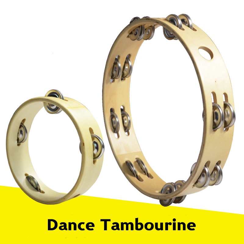 แทมมารีน ไม้ 10นิ้ว เคลือบกันน้ำ แทมบูรินไม้อย่างดี Tambourine แทมโบริน แทมโบรีนไม้ แทมบูรีน 10 นิ้ว