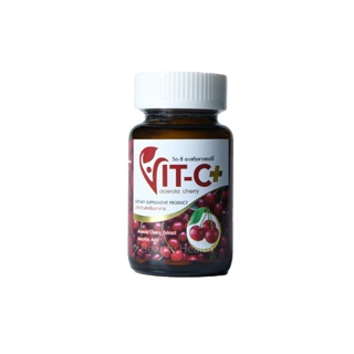 Vit-C+ Acerola Cherry 500 mg.วิต-ซีพลัส อะเซโรลา เชอร์รี่ (30 เม็ด x 1 กระปุก)