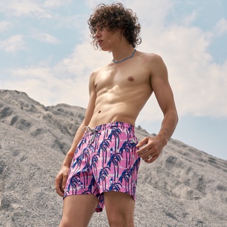 SALAWAN กางเกงว่ายน้ำ -SWIM SHORTS-SKYLINE PALM TREE