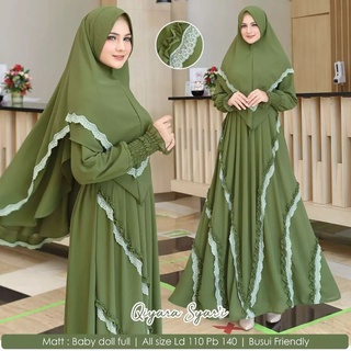 Qiyara SYARI CERUTY BABYDOLL เสื้อคลุมผ้าลูกไม้ สําหรับสาวมุสลิม