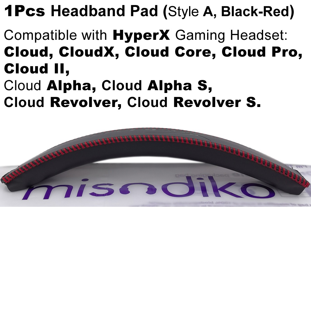 Misodiko แผ่นคาดศีรษะ แบบเปลี่ยน สําหรับหูฟังเล่นเกม HyperX Cloud Cloud 2 II Cloud Core Cloud Alpha Cloud Revolver S