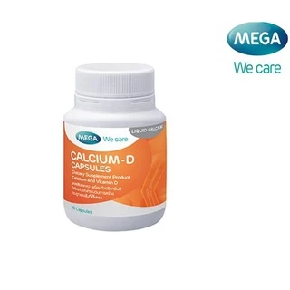 Mega We Care Calcium D 60 / 90 เม็ด เมก้า วี แคร์ แคลเซี่ยม ดี Calcium Carbonate 1500 mg.