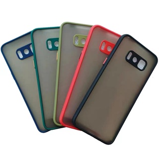 12 [ส่งจากไทย] เคสกันกระแทก ปุ่มสีผิดด้าน Case Samsung Galaxy S8 S8plus SM-G9550 เคสโทรศัพท์ ซัมซุง ขอบนิ่มหลังแข็ง
