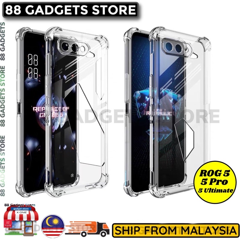 Asus ROG PHONE 5s / 5 / 5 Pro / 5 ฝาครอบเคสป้องกัน TRANSPARENT แบบนุ่มที่ดีที่สุด
