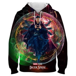 ใหม่ เสื้อกันหนาว มีฮู้ดดี้ ลายการ์ตูนอนิเมะ Doctor Strange 3D สไตล์ฮิปฮอป สตรีท เหมาะกับฤดูใบไม้ผลิ ฤดูใบไม้ร่วง สําหรับผู้ชาย ผู้หญิง