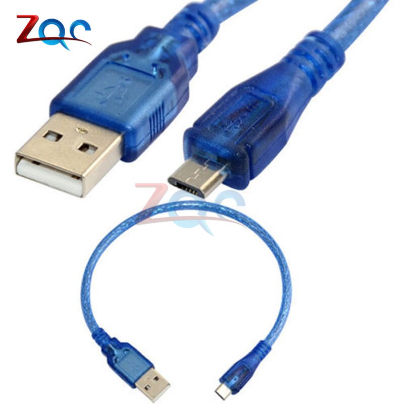 30 ซม.USB 2.0 A Male to Micro USB 5 pin Male Data Charge Cable Cord
