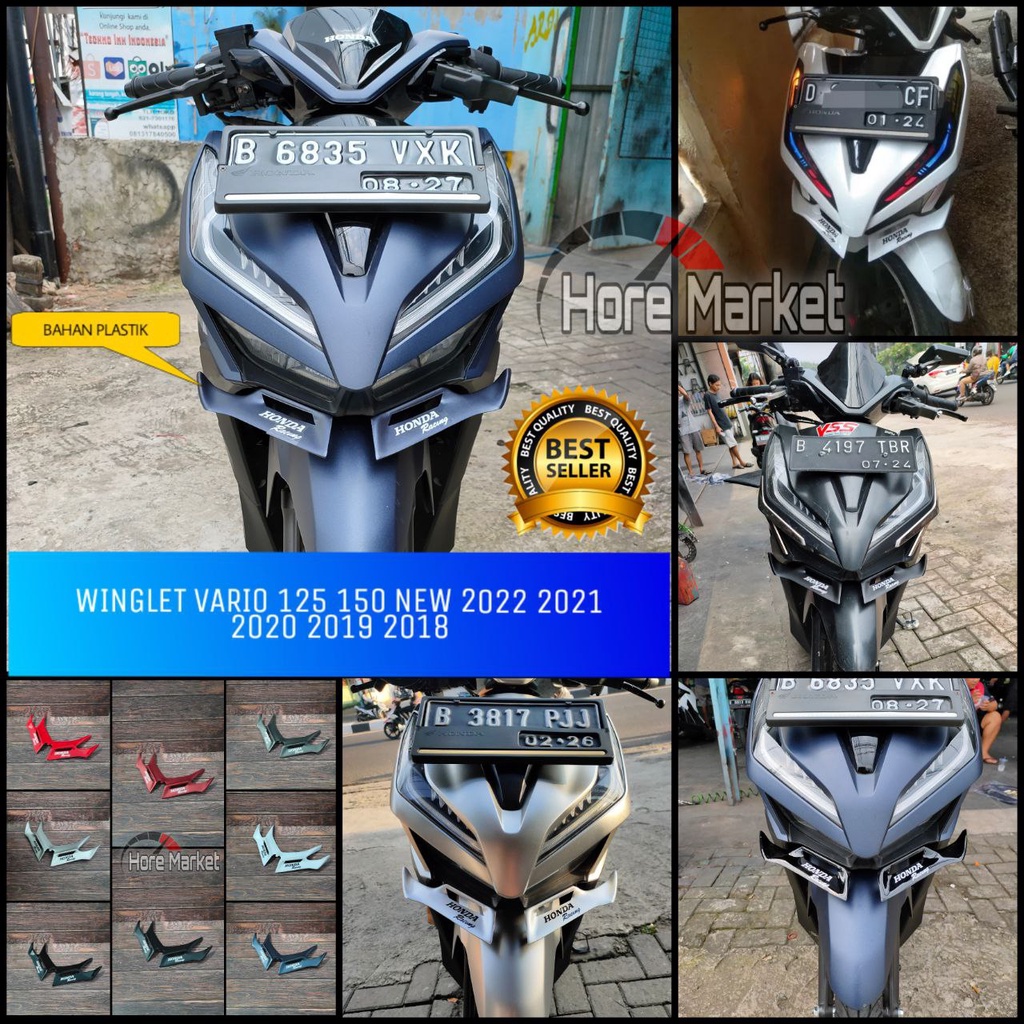 WINGLET ใหม่ VARIO 150 / VARIO 125 NEW GEN 1 HONDA CLICK 150i 125i 2022 2021 2020 2019 2018 KEYLESS CBS ISS ESP พลาสติก MATERIAL VARIO 150 125