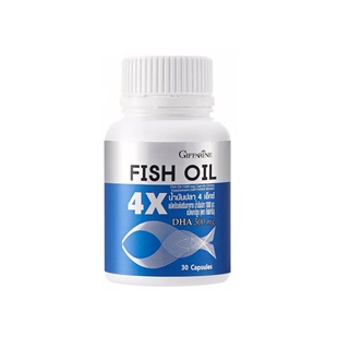 น้ำมันปลา Fish Oil 4X น้ำมันปลา4เอ็กซ์ Fish Oil DHA 500 mg 1000 มิลลิกรัม 30 แคปซูล ประโยชน์น้ำมันปลา บำรุงสมอง