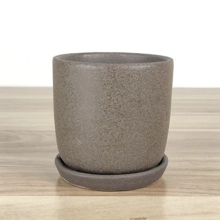 กระถางแคคตัสเซรามิค เคลือบพิเศษ minimal SWS 3x3.25”