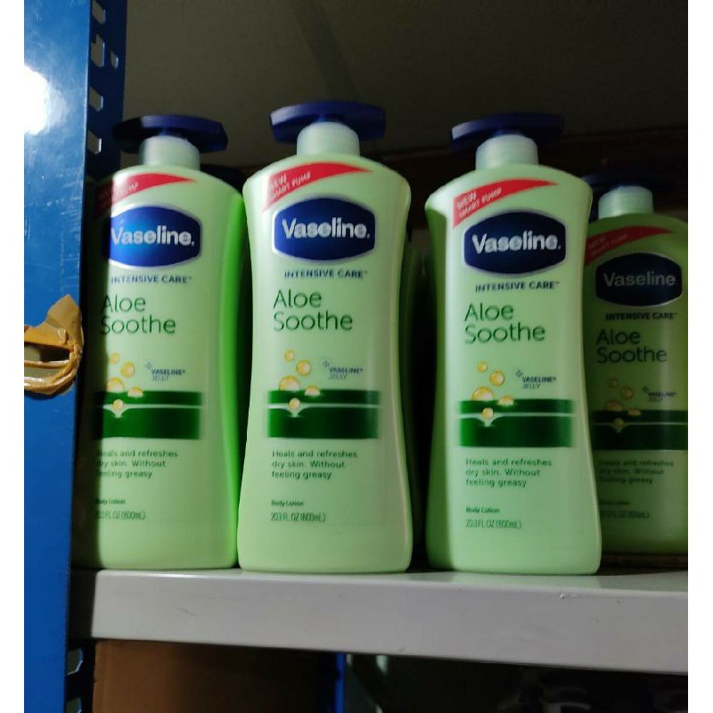 💥เซลล์ส่งท้ายปี💥 (แพคเกจใหม่) Vaseline Intensive Care Aloe Soothe Lotion ครีมทาผิว ครีมบำรุงผิว โลชั