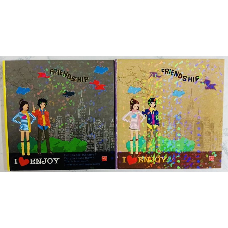 สมุดเฟรนชิป  I ❤️ ENJOY 24.4x24.4 ซม
