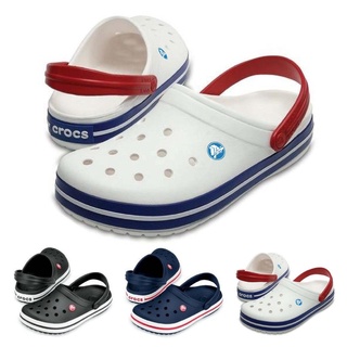 แหล่งขายและราคาCrocs Crocsband ทรงRC Unisex Clogs White/Navy/Black - RSC41อาจถูกใจคุณ