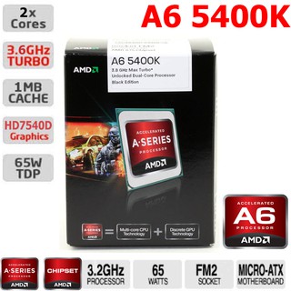 CPU A6 5400K(Socket FM2) มีการ์ดจอในตัว มือสอง พร้อมส่ง แพ็คดีมาก!!! [[[แถมซิลิโคนหลอด พร้อมไม้ทา]]]