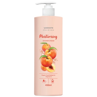 Free Delivery Watson Moisturising Peach Fruit Extract and Vitamin E Bath Cream 450ml. Cash on delivery