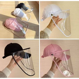 พร้อมส่ง 🟡🟢🔵 หมวก cap พร้อมเฟสชิลด์