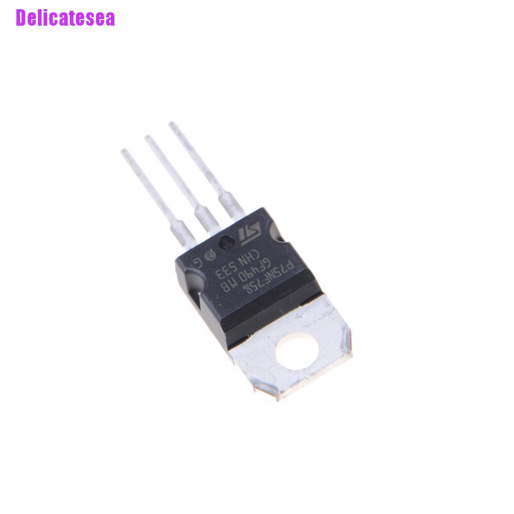 Lot De 10 Transistors STP75NF75FP TO-220 - 75V, Pour Projets électroniques, Remplacement Composants