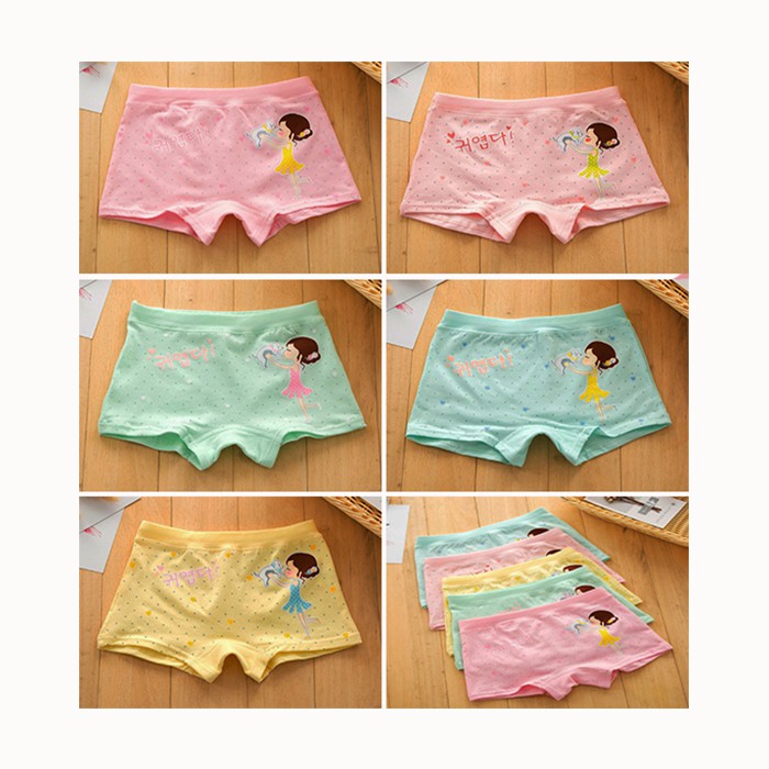 กางเกงบ็อกเซอร์เด็กผู้หญิงนําเข้าสาวเกาหลี / PAX (ZH-CDU023)