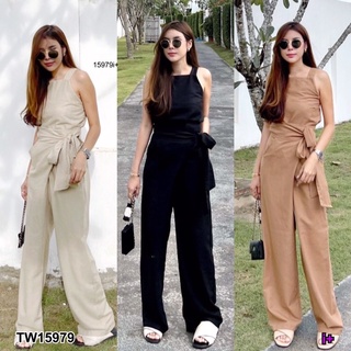 ⛺️♥️ชุดเที่ยว set 2 ชิ้น Chilling Linen Set เซตเสื้อสายเดี่ยวสายหนา ทรงสวยใส่ยางยืดด้านหลัง