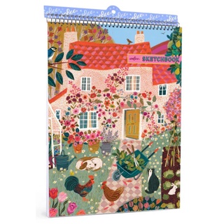 eeBoo English Cottage Sketchbook สมุดสเก็ตซ์ภาพลายบ้านชนบทอังกฤษ