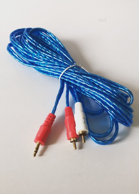 สายRCA Cable 5M 3.5mm(M)to RCA(M)2หัว สายสัญญาณเสียง ต่อหูฟัง/ลำโพง สายยาว5เมตร #3