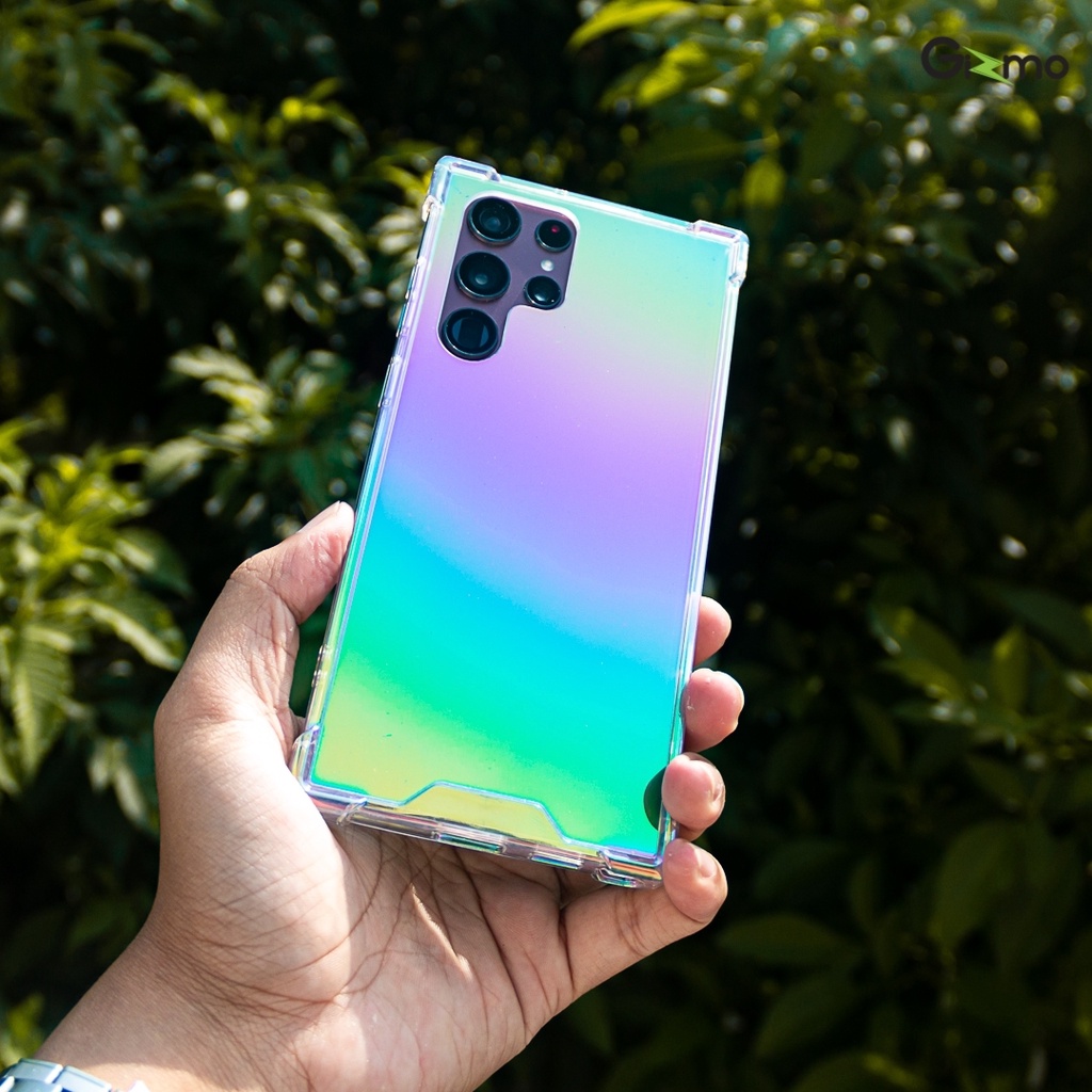 Gizmo เคสซัมซุง Galaxy S22 S22+ s22 ultra เคสS22 เคสใส ยกขอบกันกระแทก สะท้อนแสงสีรุ้ง รุ่น Hologram