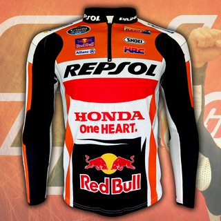 เสื้อแขนยาว MotoGP Repsol Honda เสื้อบิ๊กไบค์โมโตจีพี ทีม เรพโซล ฮอนด้า #MG0001 รุ่น มาร์ก มาร์เกซ#93 ไซส์ S-5XL