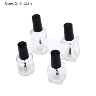 Goodgirlm1 ขวดแก้วเปล่า พร้อมแปรง ขนาด 10 15 มล. สําหรับใส่สีทาเล็บ 1 ชิ้น