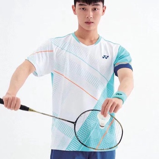 Yonex เสื้อกีฬาแบดมินตัน แขนสั้น ระบายอากาศ แบบแห้งเร็ว สําหรับผู้ชาย และผู้หญิง