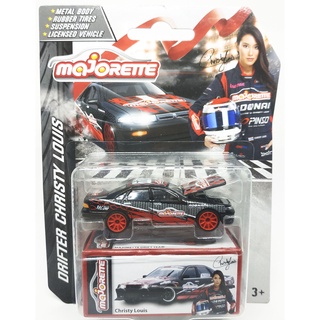 Majorette Nissan Cefiro A31 - Drifter Christy Louis Series - Black /Wheels 5UR Red /scale 1/58 (3") Package with Box