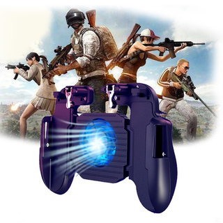 H5 PUBG คอนโทรลเลอร์เกมมือถือสำหรับ Android ios Survival Gamepad จอยสติ๊กพร้อมพัดลมระบายความร้อน