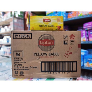 [ส่งฟรี][ยกลัง 24 กล่อง] Lipton ชาลิปตัน 25 ซอง แบบซองจุ่ม ซอง 2 กรัม