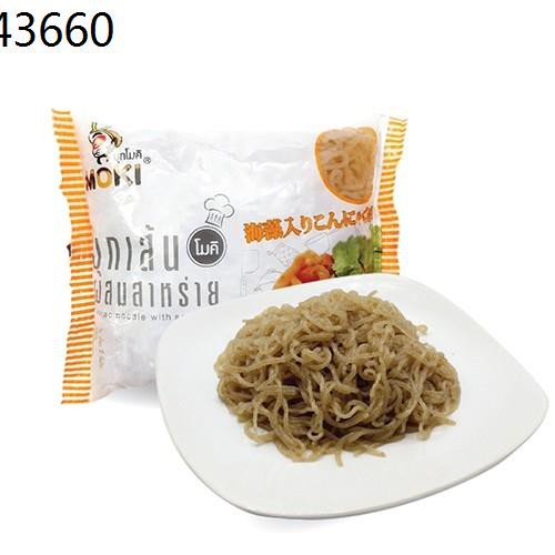 สาหร่ายพวงองุ่น สาหร่าย สาหร่ายวากาเมะ ☛MOKI บุกเส้นผสมสาหร่าย 200g x 1 บุกเพื่อสุขภาพ Konjac Noodle with Seaweed❤