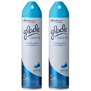 Glade เกลด คลีน แอร์ สเปรย์ปรับอากาศใช้ลดเชื้อแบททีเรีย กลิ่น คลีน แอนด์ เฟรช 320มล.