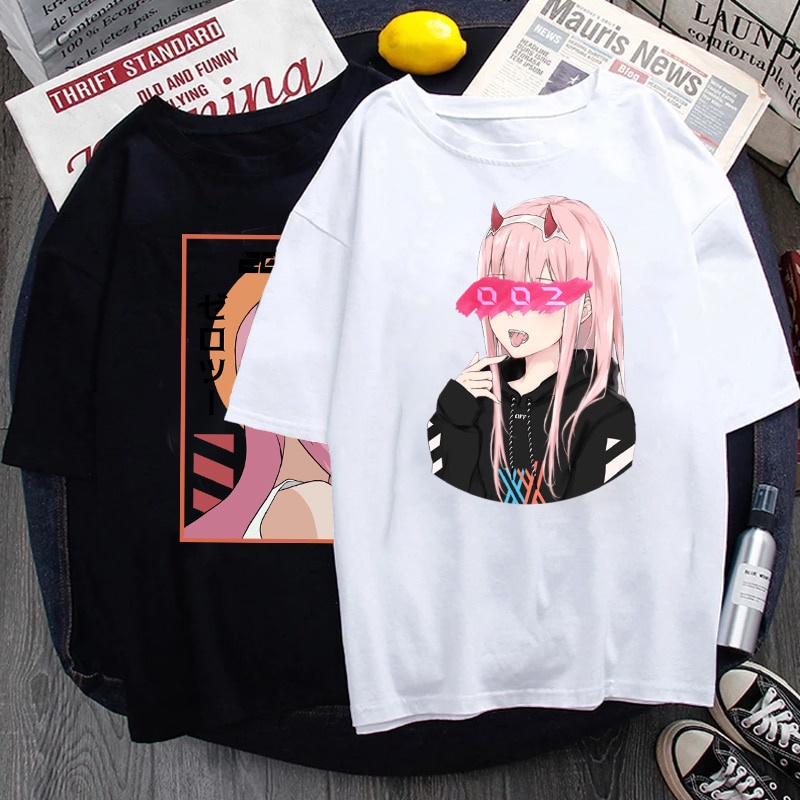Darling in the franxx - Zero twenty two Kaos Japan Anime เสื้อยืด Cool Girl Zero Two 002