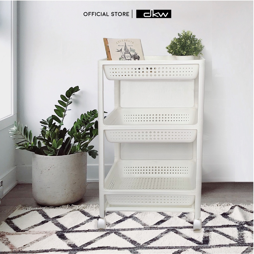 DKW ชั้นวางของ มีล้อ (มี 3 ชั้นและ 4 ชั้น) Shelf with wheels HH-1072/3W-4W