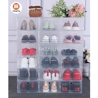 กล่องใส กล่องใส่รองเท้า กล่องเก็บของ เปิดฝาด้านหน้า มี 2 ขนา…