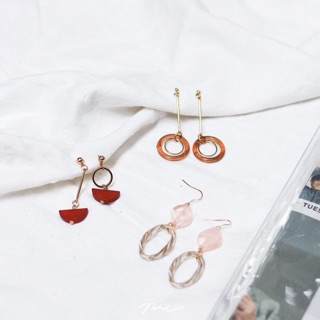 (พร้อมส่ง) ต่างหูสไตล์ญี่ปุ่น 💖สีหวานใส่ได้ทุกชุด💖