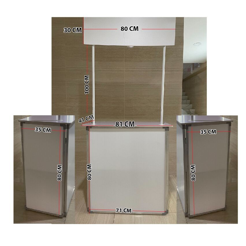 โต๊ะแสดงสิ้นค้า โต๊ะออกบูธ เคาท์เตอร์แสดงสินค้า เคาท์เตอร์ออกบูธ อลูมิเนียม  Aluminum Portable Trade Show Counter( TA) - รูปที่ 5