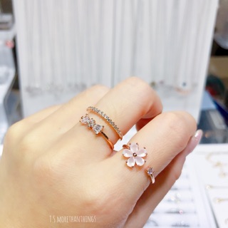 Ring แหวน ดอกไม้ สีโรสโกลด์🌟