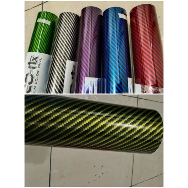 UNGU MERAH HIJAU 7d คาร์บอน scootlet สติกเกอร์สีฟ้าสีแดงสีม่วงคาร์บอนสีฟ้าสีแดงสีเขียวสีม่วงเงามัน