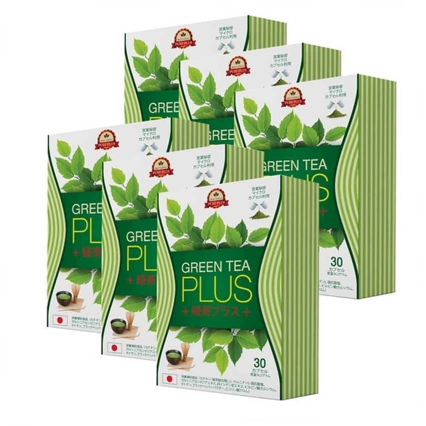 Green Tea Plus อาหารเสริมลดน้ำหนัก 30 แคปซูล (6 กล่อง) Shopee Thailand