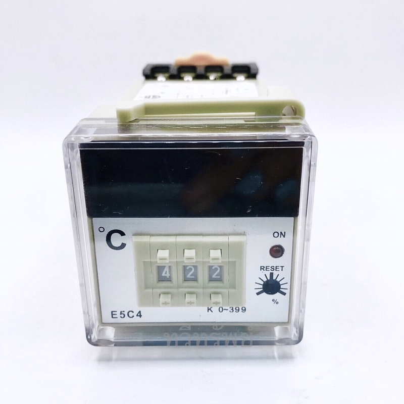 E5C4-R20K Temperatureตัววัดอุณหภูมิ 0~399องศา 50/60Hz 3A-8ขาไฟ12vac,24vac,220vac ขนาด 48*48*78 mm พร