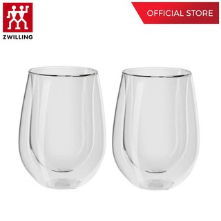 ZWILLING แก้วดับเบิ้ลวอลล์ สำหรับไวน์แดง เซท 2 ชิ้น รุ่น Sorrento เก็บรักษาความร้อนและเย็น 350 มล. สีใส N39500217