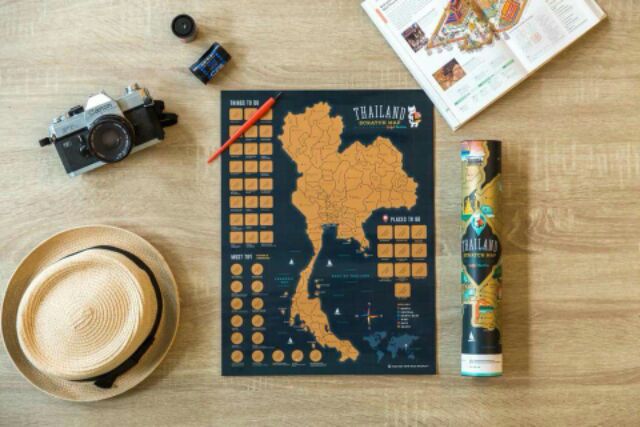 Thailand Scratch Map แถมฟรี!!ปากกาscratch
